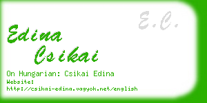 edina csikai business card